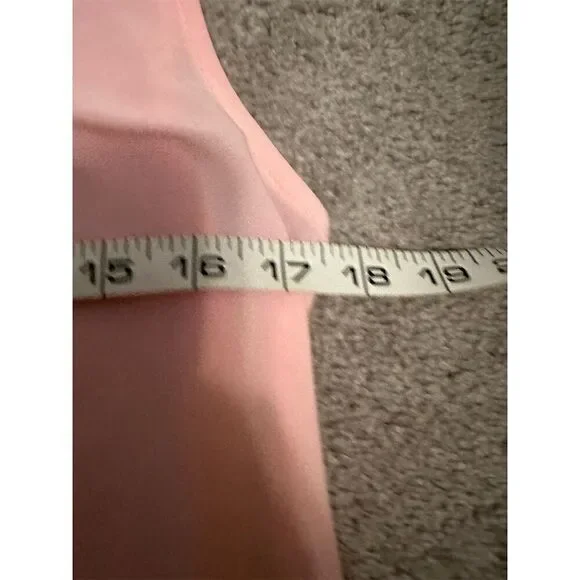 Anne Klein Women's Sleeveless V-Neck Blouse Pink Size M - Picture 7 of 10
